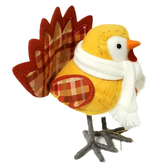 New Featherly Friends Turkey Bird COCO Thanksgiving Autumn Fall Decor 2023 Scarf - Picture 5 of 16